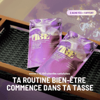 Ube latte ube isla alternative café matcha latte poudre ubé naturelle ube bio purple yam latte mauve boisson violette ube-latte-poudre poudre d’ube naturelle pour latte violet Ube Isla